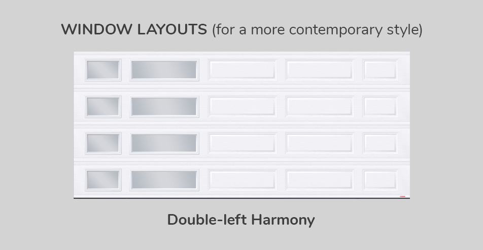 Window layouts, 16' x 7', Double-left Harmony